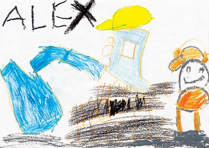 Crayon drawing from  Alex of Paddington Pre-school